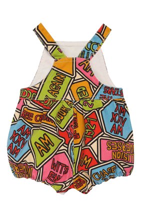 Детский хлопковый комбинезон GUCCI разноцветного цвета, арт. 595898/XDA15 | Фото 2 (Ростовка одежда: 3 года | 98 см)