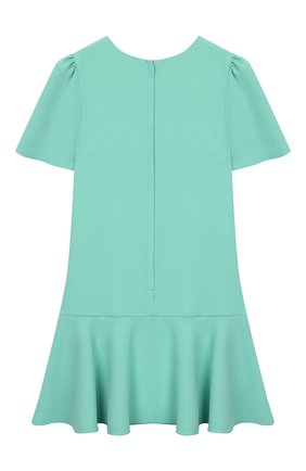 Детское платье DOLCE & GABBANA бирюзового цвета по цене 28450 руб., арт. L52DH4/G7WBH/2-6 | Фото 2 Детское платье DOLCE & GABBANA бирюзового цвета, арт. L52DH4/G7WBH/2-6 | Фото 2