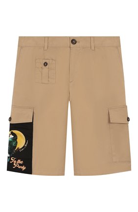 Детские хлопковые шорты DOLCE & GABBANA бежевого цвета по цене 19800 руб., арт. L42Q69/LT365/8-14 | Фото 1 Детские хлопковые шорты DOLCE & GABBANA бежевого цвета, арт. L42Q69/LT365/8-14 | Фото 1