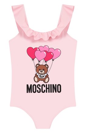 Детского слитный купальник MOSCHINO KID розового цвета по цене 7545 руб., арт. HDL00D/LKA00/10A-14A | Фото 1 Детского слитный купальник MOSCHINO KID розового цвета, арт. HDL00D/LKA00/10A-14A | Фото 1