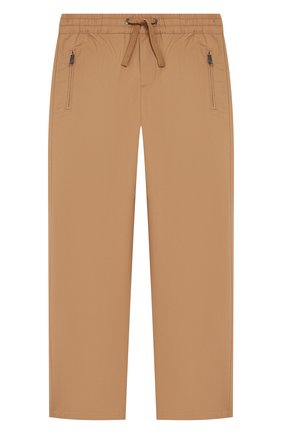Детские хлопковые брюки DOLCE & GABBANA бежевого цвета по цене 16900 руб., арт. L43P02/G7WFY/8-14 | Фото 1 Детские хлопковые брюки DOLCE & GABBANA бежевого цвета, арт. L43P02/G7WFY/8-14 | Фото 1
