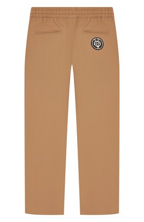 Детские хлопковые брюки DOLCE & GABBANA бежевого цвета по цене 16900 руб., арт. L43P02/G7WFY/8-14 | Фото 2 Детские хлопковые брюки DOLCE & GABBANA бежевого цвета, арт. L43P02/G7WFY/8-14 | Фото 2