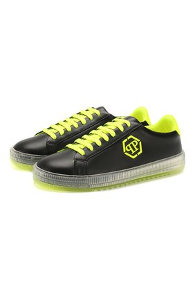 Мужские кожаные кеды PHILIPP PLEIN черного цвета по цене 45300 руб., арт. S20S MSC2576 PCO008N | Фото 1 Мужские кожаные кеды PHILIPP PLEIN черного цвета, арт. S20S MSC2576 PCO008N | Фото 1