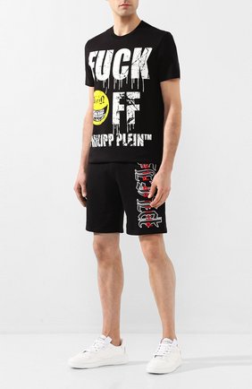 Мужские хлопковые шорты PHILIPP PLEIN черного цвета по цене 45300 руб., арт. P20C MJT1598 PJO002N | Фото 2 Мужские хлопковые шорты PHILIPP PLEIN черного цвета, арт. P20C MJT1598 PJO002N | Фото 2