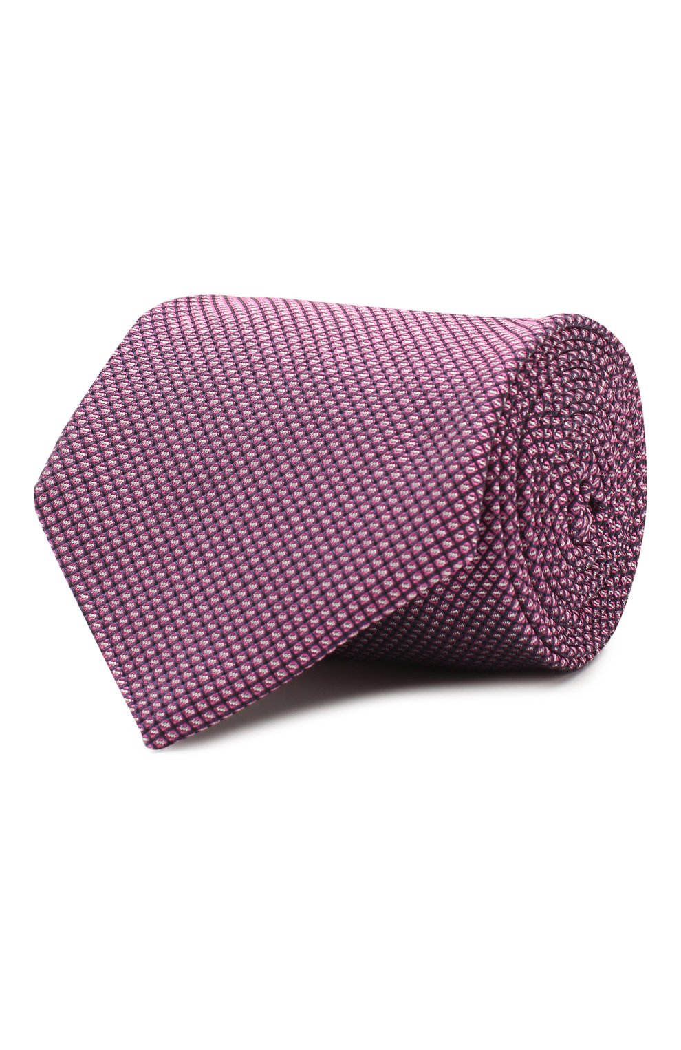 Мужской шелковый галстук BOSS розового цвета, арт. 50429176 | Фото 1 (Принт: С принтом; Материал: Текстиль, Шелк)