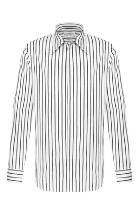 Мужская хлопковая рубашка MAISON MARGIELA черно-белого цвета по цене 29950 руб., арт. S50DL0435/S52652 | Фото 1 Мужская хлопковая рубашка MAISON MARGIELA черно-белого цвета, арт. S50DL0435/S52652 | Фото 1