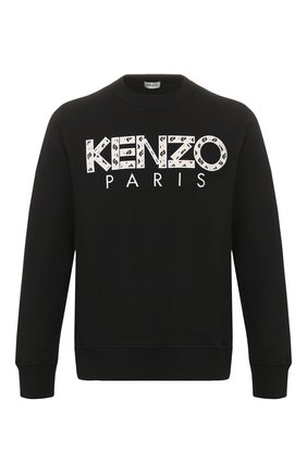 Мужской хлопковый свитшот KENZO черного цвета по цене 17000 руб., арт. FA55SW0004MD | Фото 1 Мужской хлопковый свитшот KENZO черного цвета, арт. FA55SW0004MD | Фото 1