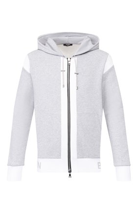 Мужская хлопковая толстовка BALMAIN серого цвета по цене 62550 руб., арт. TH03778/I268 | Фото 1 Мужская хлопковая толстовка BALMAIN серого цвета, арт. TH03778/I268 | Фото 1