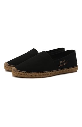 Мужские текстильные эспадрильи SAINT LAURENT черного цвета по цене 24400 руб., арт. 605951/1P210 | Фото 1 Мужские текстильные эспадрильи SAINT LAURENT черного цвета, арт. 605951/1P210 | Фото 1
