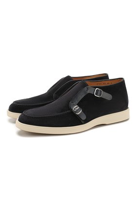 Мужские замшевые ботинки SANTONI темно-синего цвета по цене 42350 руб., арт. MGDT17104PCUEWICU60 | Фото 1 Мужские замшевые ботинки SANTONI темно-синего цвета, арт. MGDT17104PCUEWICU60 | Фото 1