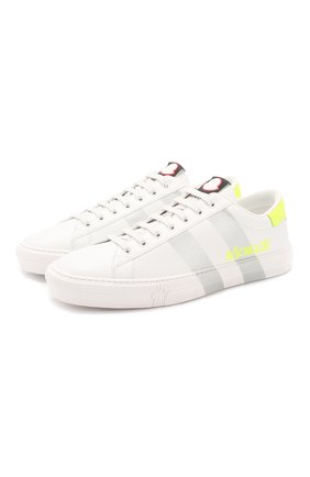 Мужские кожаные кеды MONCLER белого цвета по цене 35600 руб., арт. F1-09A-4M712-40-02S7Z | Фото 1 Мужские кожаные кеды MONCLER белого цвета, арт. F1-09A-4M712-40-02S7Z | Фото 1