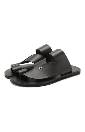 Мужские кожаные шлепанцы JIL SANDER черного цвета по цене 38900 руб., арт. JI34500B-11550 | Фото 1 Мужские кожаные шлепанцы JIL SANDER черного цвета, арт. JI34500B-11550 | Фото 1