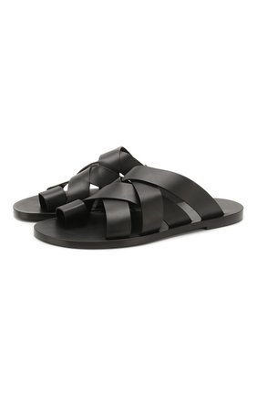 Мужские кожаные шлепанцы JIL SANDER черного цвета по цене 32850 руб., арт. JP34573A-11121 | Фото 1 Мужские кожаные шлепанцы JIL SANDER черного цвета, арт. JP34573A-11121 | Фото 1