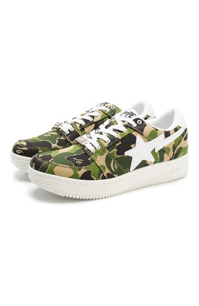 Мужские текстильные кеды BAPE зеленого цвета по цене 19950 руб., арт. 1G30191001 | Фото 1 Мужские текстильные кеды BAPE зеленого цвета, арт. 1G30191001 | Фото 1