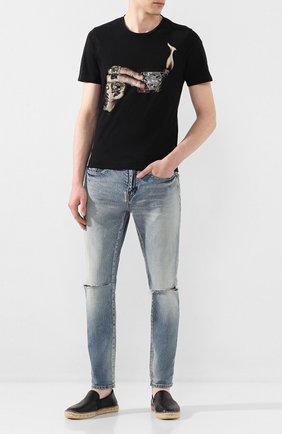 Мужские кожаные эспадрильи KENZO черного цвета по цене 15750 руб., арт. F965ES188L73 | Фото 2 Мужские кожаные эспадрильи KENZO черного цвета, арт. F965ES188L73 | Фото 2