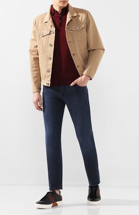 Мужские кожаные кеды ZEGNA COUTURE темно-синего цвета по цене 79350 руб., арт. A4138X-LHDGR | Фото 2 Мужские кожаные кеды ZEGNA COUTURE темно-синего цвета, арт. A4138X-LHDGR | Фото 2