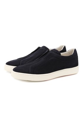 Мужские замшевые кеды SANTONI темно-синего цвета по цене 35900 руб., арт. MBCN21324BARXCMSU75 | Фото 1 Мужские замшевые кеды SANTONI темно-синего цвета, арт. MBCN21324BARXCMSU75 | Фото 1