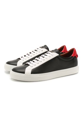 Мужские кожаные кеды GIVENCHY черно-белого цвета по цене 34050 руб., арт. BH0002H0MN | Фото 1 Мужские кожаные кеды GIVENCHY черно-белого цвета, арт. BH0002H0MN | Фото 1