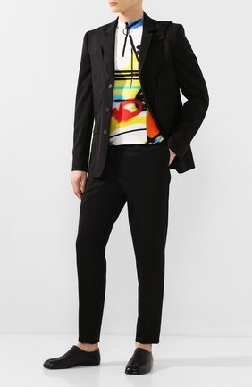 Мужские кожаные слиперы MAISON MARGIELA черного цвета по цене 43900 руб., арт. S57WR0051/P2696 | Фото 2 Мужские кожаные слиперы MAISON MARGIELA черного цвета, арт. S57WR0051/P2696 | Фото 2
