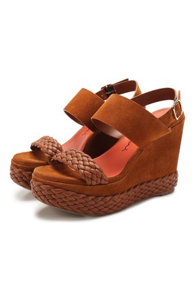 Женские замшевые босоножки SANTONI коричневого цвета по цене 49150 руб., арт. WHUZ58745ZPTTRTCC90 | Фото 1 Женские замшевые босоножки SANTONI коричневого цвета, арт. WHUZ58745ZPTTRTCC90 | Фото 1
