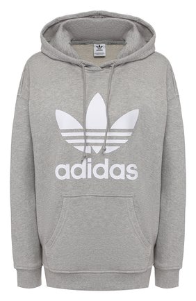 Женская хлопковое худи ADIDAS ORIGINALS серого цвета по цене 4820 руб., арт. FM3304 | Фото 1 Женская хлопковое худи ADIDAS ORIGINALS серого цвета, арт. FM3304 | Фото 1