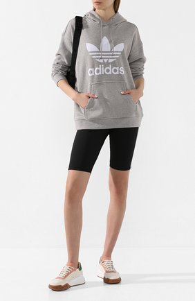 Женская хлопковое худи ADIDAS ORIGINALS серого цвета по цене 4820 руб., арт. FM3304 | Фото 2 Женская хлопковое худи ADIDAS ORIGINALS серого цвета, арт. FM3304 | Фото 2