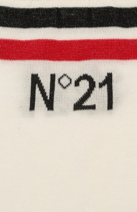 Женские хлопковые носки NO. 21 белого цвета по цене 4970 руб., арт. 20E N2P0/6301/6901 | Фото 2 Женские хлопковые носки NO. 21 белого цвета, арт. 20E N2P0/6301/6901 | Фото 2