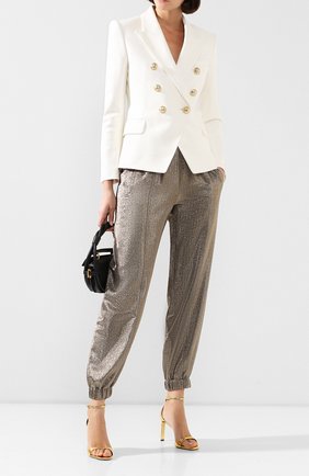 Женские джоггеры SAINT LAURENT золотого цвета по цене 113500 руб., арт. 606965/Y279T | Фото 2 Женские джоггеры SAINT LAURENT золотого цвета, арт. 606965/Y279T | Фото 2