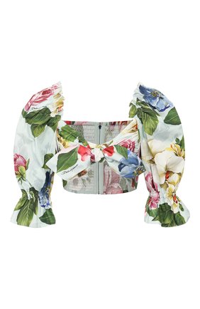 Женская хлопковый топ DOLCE & GABBANA голубого цвета по цене 52350 руб., арт. F74F2T/HS5GB | Фото 1 Женская хлопковый топ DOLCE & GABBANA голубого цвета, арт. F74F2T/HS5GB | Фото 1