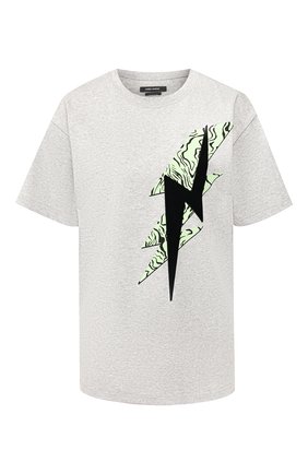 Женская хлопковая футболка ISABEL MARANT серого цвета по цене 15950 руб., арт. TS0462-20P032I/YATES | Фото 1 Женская хлопковая футболка ISABEL MARANT серого цвета, арт. TS0462-20P032I/YATES | Фото 1