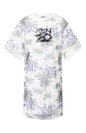 Женское хлопковое платье KENZO белого цвета по цене 23200 руб., арт. FA52R0882907 | Фото 1 Женское хлопковое платье KENZO белого цвета, арт. FA52R0882907 | Фото 1