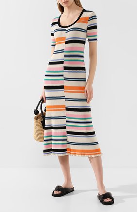 Женское платье-миди KENZO разноцветного цвета по цене 35950 руб., арт. FA52R0516807 | Фото 2 Женское платье-миди KENZO разноцветного цвета, арт. FA52R0516807 | Фото 2