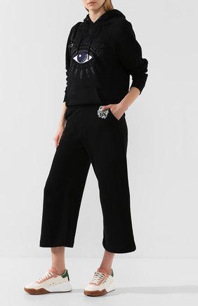 Женские хлопковые брюки KENZO черного цвета по цене 15800 руб., арт. FA52PA718962 | Фото 2 Женские хлопковые брюки KENZO черного цвета, арт. FA52PA718962 | Фото 2