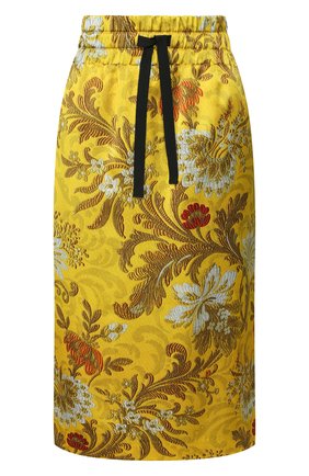 Женская шелковая юбка DRIES VAN NOTEN желтого цвета по цене 43900 руб., арт. 201-10895-9413 | Фото 1 Женская шелковая юбка DRIES VAN NOTEN желтого цвета, арт. 201-10895-9413 | Фото 1