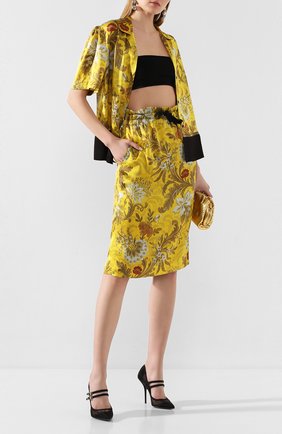 Женская шелковая юбка DRIES VAN NOTEN желтого цвета по цене 43900 руб., арт. 201-10895-9413 | Фото 2 Женская шелковая юбка DRIES VAN NOTEN желтого цвета, арт. 201-10895-9413 | Фото 2