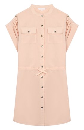 Детское шелковое платье CHLOÉ светло-розового цвета по цене 15800 руб., арт. C12769 | Фото 1 Детское шелковое платье CHLOÉ светло-розового цвета, арт. C12769 | Фото 1