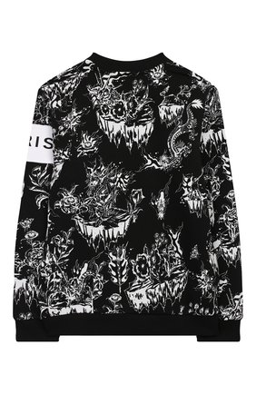 Детский хлопковый свитшот GIVENCHY черно-белого цвета по цене 18750 руб., арт. H25189 | Фото 2 Детский хлопковый свитшот GIVENCHY черно-белого цвета, арт. H25189 | Фото 2