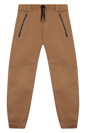 Детские хлопковые джоггеры GIVENCHY бежевого цвета по цене 19650 руб., арт. H24070 | Фото 1 Детские хлопковые джоггеры GIVENCHY бежевого цвета, арт. H24070 | Фото 1