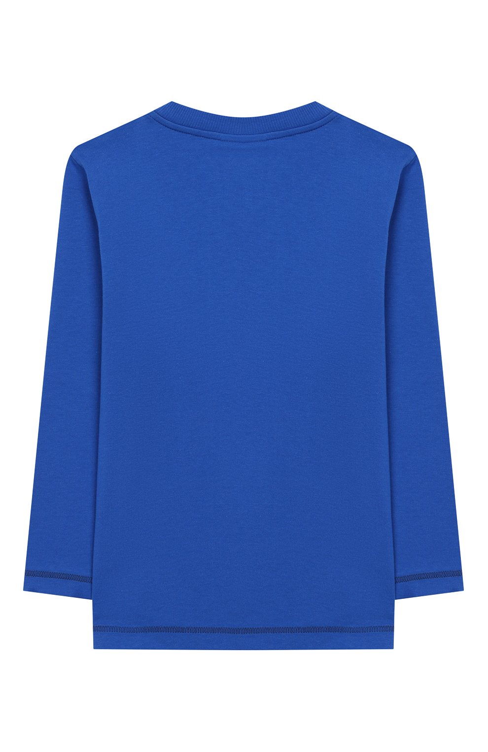 Женская хлопковая пижама SANETTA синего цвета, арт. 232449 0519 | Фото 3 (Рукава: Длинные; Материал внешний: Хлопок)
