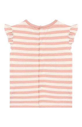 Детский хлопковая футболка ALETTA розового цвета, арт. RW00257B/12M-2A | Фото 2 (Материал внешний: Хлопок; Рукава: Короткие)
