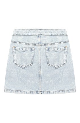 Детская джинсовая юбка INDEE голубого цвета по цене 7360 руб., арт. GL0RIA/DENIM/12A-18A | Фото 2 Детская джинсовая юбка INDEE голубого цвета, арт. GL0RIA/DENIM/12A-18A | Фото 2