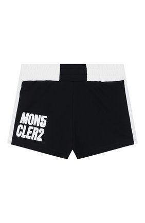 Детские хлопковые шорты MONCLER черного цвета по цене 10700 руб., арт. F1-954-8H707-10-809DQ/12-14A | Фото 1 Детские хлопковые шорты MONCLER черного цвета, арт. F1-954-8H707-10-809DQ/12-14A | Фото 1