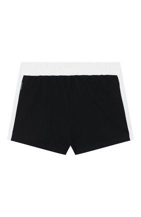 Детские хлопковые шорты MONCLER черного цвета по цене 10700 руб., арт. F1-954-8H707-10-809DQ/12-14A | Фото 2 Детские хлопковые шорты MONCLER черного цвета, арт. F1-954-8H707-10-809DQ/12-14A | Фото 2