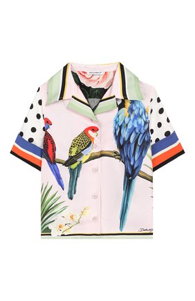 Детское шелковая блузка DOLCE & GABBANA белого цвета по цене 23400 руб., арт. L54S88/G7WRI/2-6 | Фото 1 Детское шелковая блузка DOLCE & GABBANA белого цвета, арт. L54S88/G7WRI/2-6 | Фото 1