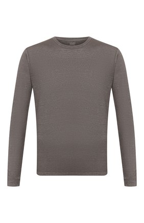 Мужской льняной джемпер 120% LINO серого цвета по цене 14800 руб., арт. R0M70F4/E908/S00 | Фото 1 Мужской льняной джемпер 120% LINO серого цвета, арт. R0M70F4/E908/S00 | Фото 1