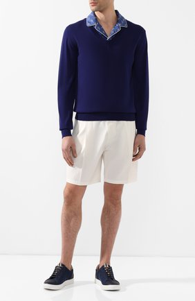 Мужской кашемировый пуловер DOLCE & GABBANA синего цвета по цене 79100 руб., арт. GX972T/JAMX2 | Фото 2 Мужской кашемировый пуловер DOLCE & GABBANA синего цвета, арт. GX972T/JAMX2 | Фото 2