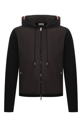 Мужская комбинированный кардиган MONCLER черного цвета по цене 48200 руб., арт. F1-091-9B701-00-V9115 | Фото 1 Мужская комбинированный кардиган MONCLER черного цвета, арт. F1-091-9B701-00-V9115 | Фото 1