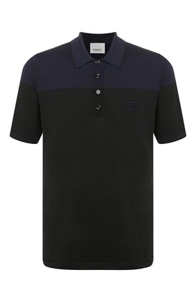 Мужское поло из смеси шелка и кашемира BURBERRY черного цвета по цене 41500 руб., арт. 8025958 | Фото 1 Мужское поло из смеси шелка и кашемира BURBERRY черного цвета, арт. 8025958 | Фото 1