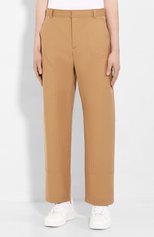 Мужские хлопковые брюки BURBERRY коричневого цвета, арт. 4563534 | Фото 3 (Длина (брюки, джинсы): Стандартные; Случай: Повседневный; Материал внешний: Хлопок)