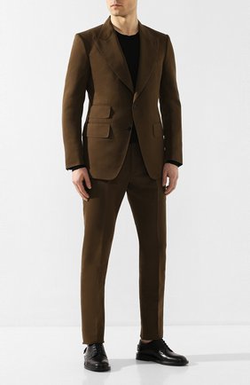 Мужской костюм из смеси хлопка и шелка TOM FORD хаки цвета по цене 399500 руб., арт. 774R24/25ML4N | Фото 1 Мужской костюм из смеси хлопка и шелка TOM FORD хаки цвета, арт. 774R24/25ML4N | Фото 1